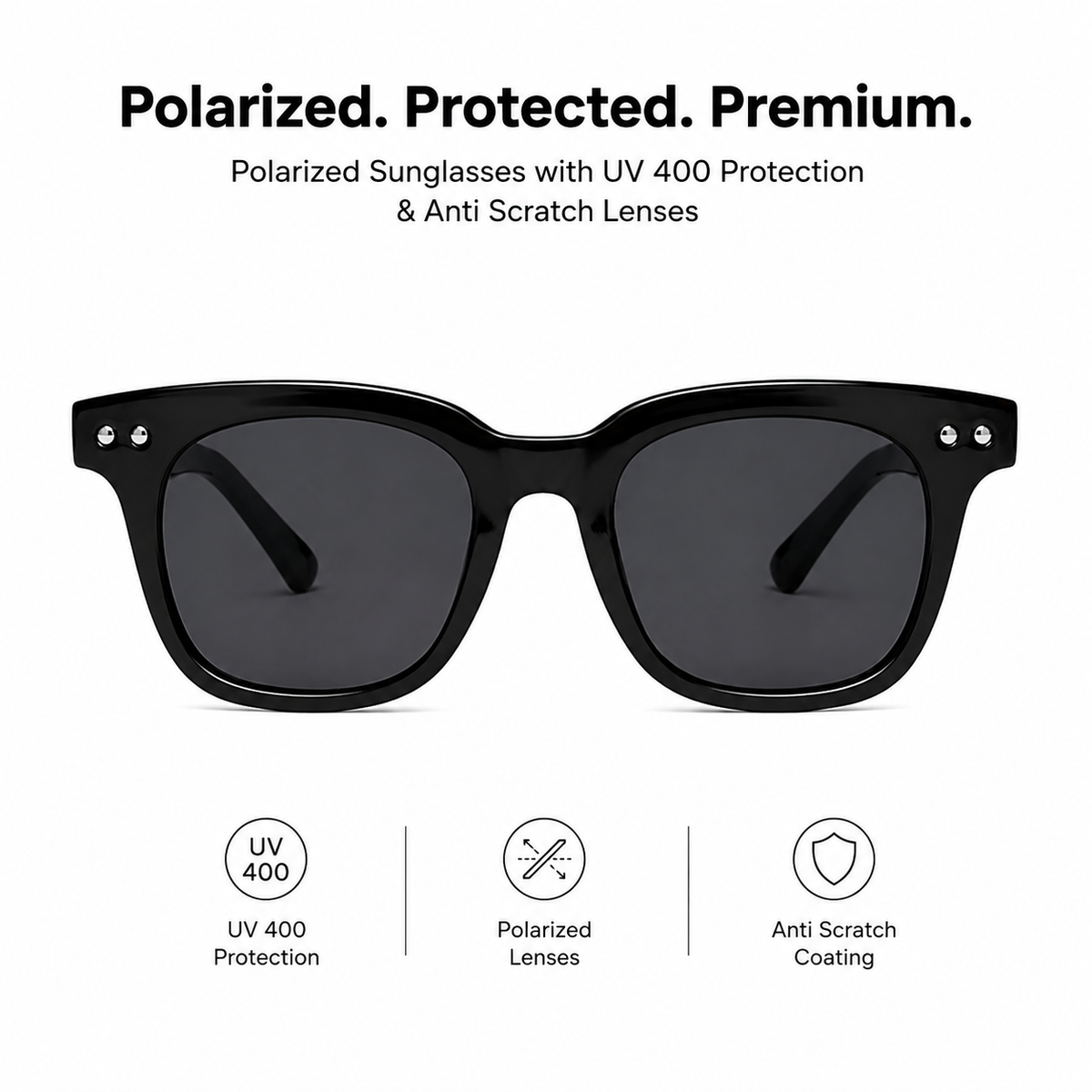 Black Edge Polarized Sunglasses